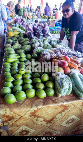 Fruit stall at Fugalei Fresh Produce Market, Fugalei Street, Apia ...