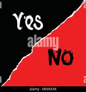 Yes Or Now Stock Vector