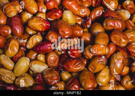 Close up of colorful dried dates in a Turkish market Stock Photo