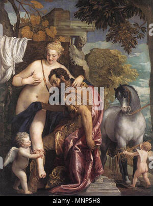 Mars and Venus United by Love   circa 1570.   958 Paolo Veronese - Mars and Venus United by Love - WGA24954 Stock Photo