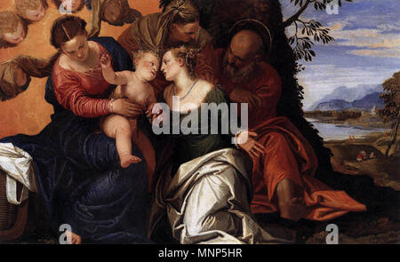Paolo Veronese - Mystical Marriage of St Catherine (detail Stock Photo ...