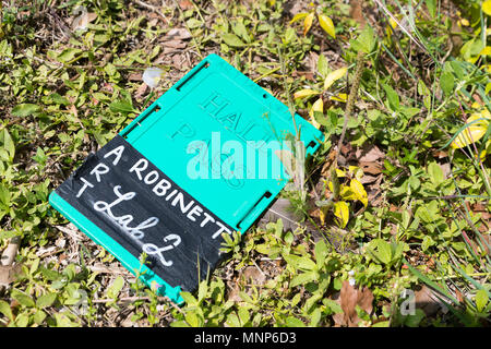 City of Santa Fe, Texas - May 18, 2018: School Hall Pass Believed To Be Dropped By Students As They Ran Away Following A Shooting at the Santa Fe High School Credit: michelmond/Alamy Live News Stock Photo