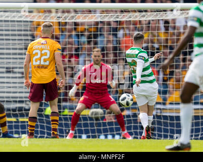 Hampden Park, Glasgow, UK. 19th May, 2018. Scottish Cup football final, Celtic versus Motherwell; Callum McGregor of Celtic scores the opening goal in minute 11 Credit: Action Plus Sports/Alamy Live News Stock Photo