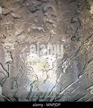 Car wash water drops on windshield background pattern. Stock Photo