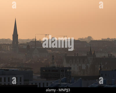 Cityscape of Nantes (France) Stock Photo