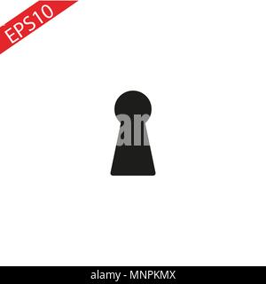 Keyhole Icon in trendy flat style isolated on grey background. Vector illustration, EPS10. Stock Vector