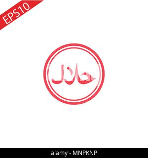 Halal permissible grunge effect. vector illustration on white backroun. Stock Vector