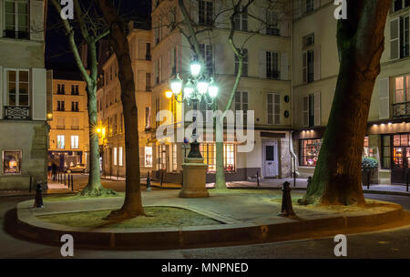 The famous place de Furstenberg, where Delacroix decided to live, is famous as one of the most charming squares in Paris. Stock Photo