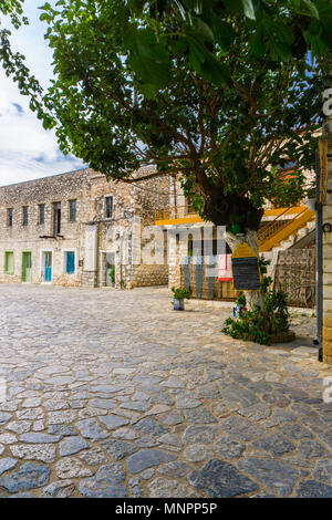 Street view from the traditional village of Areopoli in Mani, Peloponnese, Greece Stock Photo