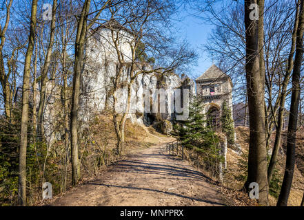 Ruins of medieval Ojcow castle in Poland Stock Photo