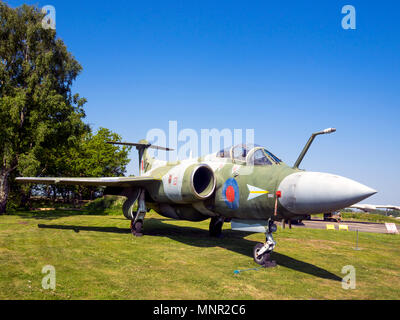 Blackburn Buccaneer carrier-borne attack aircraft that  entered service in 1962 on display at the Yorkshire Air Museum Elvington York UK Stock Photo