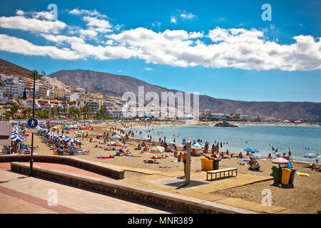 TENERIFE, SPAIN-SEPTEMBER 17:Beach Playa de la Vistas  on September 17, 2011Tenerife,Spain. More than 5 million tourists from UK visit Tenerife every  Stock Photo