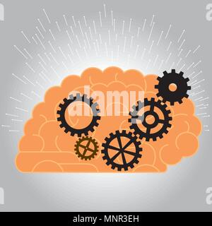 Big creative design concept,artificial intelligence. Stock Vector