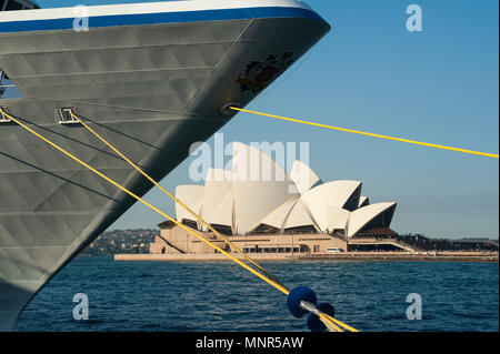 09.05.2018, Sydney, New South Wales, Australia - A view of the Sydney Opera House on Bennelong Point. Stock Photo