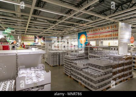 Portland, Oregon - May 14, 2018 : Interior of the Ikea store. IKEA is the world's largest furniture retailer. Stock Photo