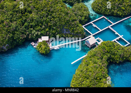 Beautiful view of Palau islands from above Stock Photo