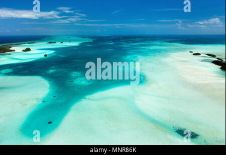 Beautiful view of Palau islands from above Stock Photo