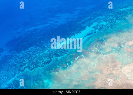 Beautiful view of Quirimbas archipilago in Mozambique from above Stock Photo