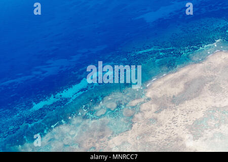 Beautiful view of Quirimbas archipilago in Mozambique from above Stock Photo