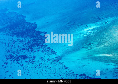 Beautiful view of Quirimbas archipilago in Mozambique from above Stock Photo