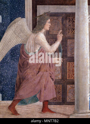 10. Annunciation (detail)   between 1452 and 1466.   985 Piero della Francesca - 10. Annunciation (detail) - WGA17580 Stock Photo