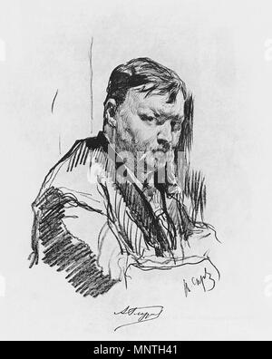 . Portrait of the Composer Alexander Glazunov. 1899. Lithograph. The Russian Museum, St. Petersburg, Russia. 1899.   Valentin Serov  (1865–1911)     Alternative names Russian: Валентин Александрович Серов  Description Russian painter  Date of birth/death 19 January 1865 (7 January 1865 in Julian calendar) 22 November 1911 (5 December 1911 in Julian calendar)  Location of birth/death Saint Petersburg Moscow  Work location Netherlands (1885); Belgium (1885); Germany (1855); Italy (1887); Paris (1889); Italy (1904); Greece (1907); Italy (1910); Paris (1910); Munich (1872 - 1873); Paris (1874 - 18 Stock Photo