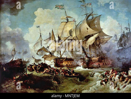 Français : La Victoire de Lord Howe, le 1er juin 1794 English: The Glorious First of June   1795. Ji-Elle 826 Loutherbourg, The Glorious First of June