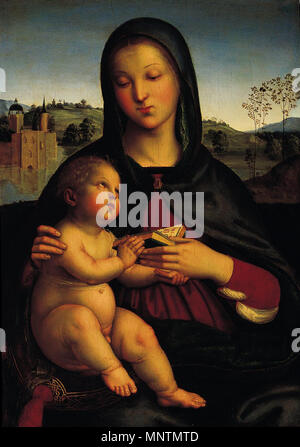 Raffaello Sanzio - Madonna and Child with Book Stock Photo