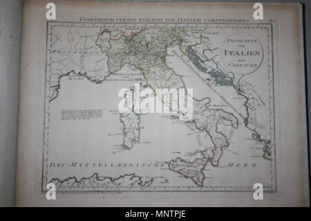 . Deutsch: Postkarte von Italien zur Übersicht. Compendium Cursus Publicos Per Italiam Comprehendens [ca. 1:3 500 000], Kupferstichkarte, 44 × 32 cm, Titel oben rechts, Blatt Nr. 14 . 1799.   Franz Johann Joseph von Reilly  (1766–1820)    Alternative names Reilly, Franz Johann Joseph von  Description Austrian publisher and writer  Date of birth/death 18 August 1766 6 July 1820  Location of birth/death Vienna Vienna  Work period 1790 – 1800  Work location Vienna  Authority control  : Q113944 VIAF: 102371035 ISNI: 0000 0001 1839 240X LCCN: n88624007 GND: 118748017 SUDOC: 158784243 WorldCat    St Stock Photo