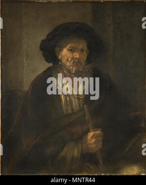 English: Old man with a beard and beret 1667. 1049 Rembrandt - Portrait ...