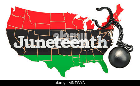 Freedom Day Juneteenth Independence Day Concept 3d Rendering