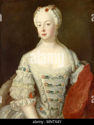 .  Italiano: Ritratto della regina di Prussia Elisabetta Cristina di Brunswick-Bevern (1715-1797). Deutsch: Porträt der Königin von Preußen Elisabeth Christine von Braunschweig-Bevern (1715-1797). English: Portrait of the Queen of Prussia Elisabeth Christine of Brunswick-Bevern (1715 to 1797). . circa 1735.   1063 Ritratto di Elisabetta Cristina di Brunswick-Bevern - Pesne 2 Stock Photo