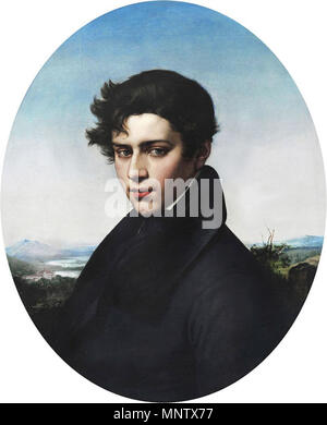 .  Italiano: Ritratto di gentiluomo in paesaggio lacustre. Versione alternativa. �������ç������ : Portrait d'un gentilhomme dans les lacs. Une autre version. English: Portrait of a gentleman in a lake landscape. Alternate version. . Unknown (probabilmente XIX secolo).    François-Xavier Fabre  (1766–1837)     Alternative names François Xavier Pascal Fabre  Description French artist student of Jean Coustou, student of Jacques-Louis David  Date of birth/death 1 April 1766 16 March 1837  Location of birth/death Montpellier Montpellier  Work location Florence, Montpellier  Authority control  : Q726941 V Stock Photo