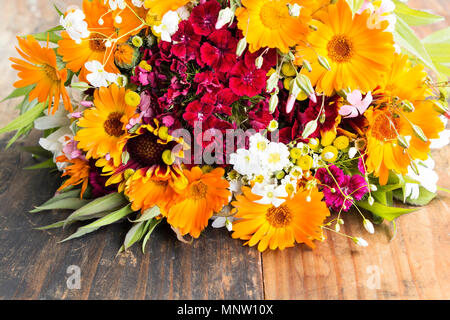 Fresh Bouquet of Spring Flowers. Stock Photo