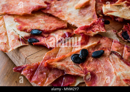 Sun Dried Watermelon with seeds. Organic Food. Stock Photo