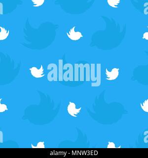 Seamless pattern from white birds on a light blue background. The Bullfinch Pattern Stock Vector