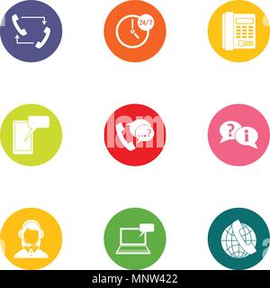 Urge icons set, flat style Stock Vector