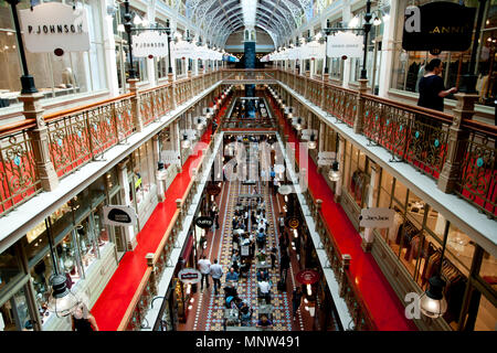 SYDNEY, AUSTRALIA - April 6, 2018: Inside The Strand Arcade shopping mall with its Victorian-style architecture Stock Photo