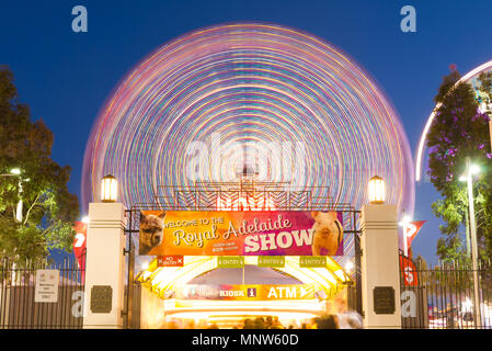 The Royal Adelaide Show is a popular annual event within South Australia, Australia with a selection of carnival rides and entertainment. Stock Photo