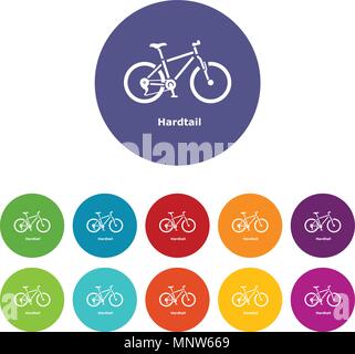 Hardtail bike icon, simple style Stock Vector