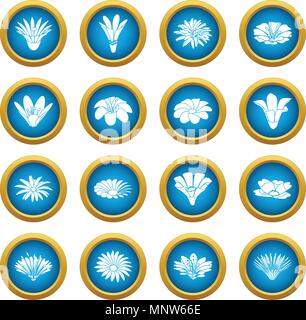Detailed flower icons set, simple style Stock Vector Image & Art - Alamy