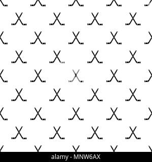 Two crossed hockey sticks pattern vector seamless Stock Vector