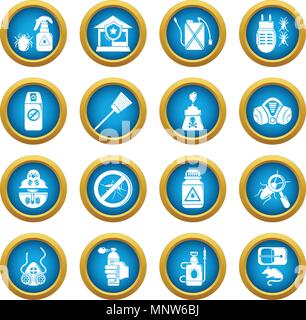 Pest control tools icons set, simple style Stock Vector
