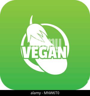 Vegan icon green vector Stock Vector
