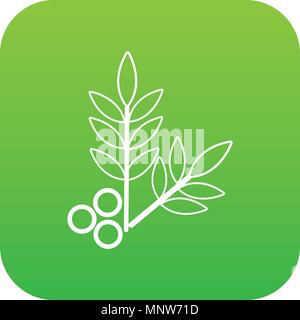 Spa eco leafs icon green vector Stock Vector