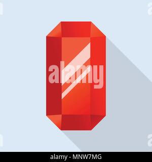 Garnet icon, flat style Stock Vector