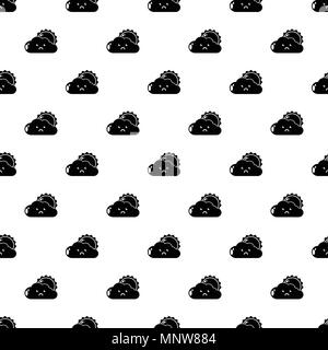 Sun and cloud pattern vector seamless Stock Vector