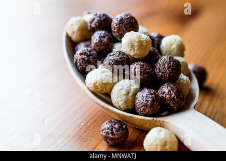 Corn choco flakes cereal in tray with milk and pear slices isolated on  black gray background, a delicious and healthy dietary breakfast. Top View  Stock Photo - Alamy