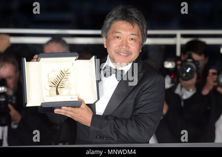 Cannes, France. 19th May, 2018. 71st Cannes Film Festival 2018, Photocall film Palme D'Or Winners. Pictured: Kore-Rda Hirokazu, Best Film Credit: Independent Photo Agency/Alamy Live News Stock Photo