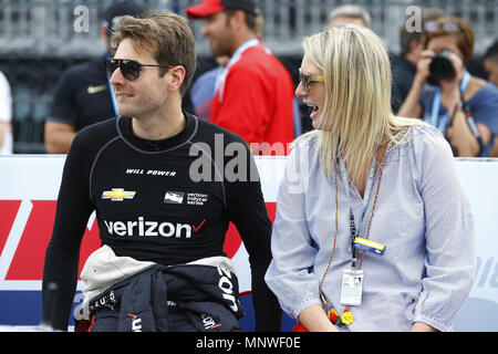 Indianapolis, Indiana, USA. 19th May, 2018. WILL POWER (12) of Australia prepares to qualify during ''Bump Day'' for the Indianapolis 500 at the Indianapolis Motor Speedway in Indianapolis, Indiana. Credit: Chris Owens Asp Inc/ASP/ZUMA Wire/Alamy Live News Stock Photo